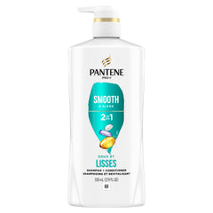 Pantene Smooth & Sleek 2-in-1 Shampoo & Contitioner, 530 mL