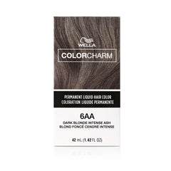 WELLA Color Charm Permanent Liquid Hair Color for Gray Coverage, 6AA Ash Blonde, 1.42 Fl Oz