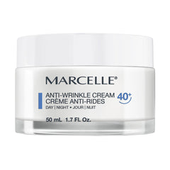 Marcelle Anti-Wrinkle Cream 40+, Day & Night, Anti-Aging Cream, Reduces Fine Lines & Wrinkles, 24H Hydration, Fragrance-Free, Hypoallergenic, Cruelty-Free, 50 mL
