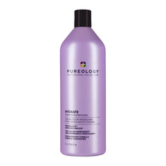 Pureology Hydrate Shampoo, Deep Moisture for Medium to Thick Dry Color-Treated Hair, Jojoba & Green Tea, Vegan, Sulfate-Free