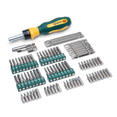 SATA Ratcheting Bit Driver Set with Soft-Grip Handle, Chrome Vanadium Steel (80-Pieces) - ST09326SJ