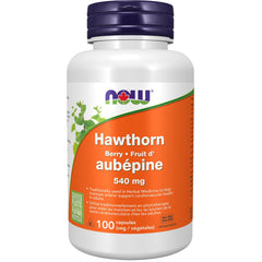 NOW Supplements Hawthorn Berry 540mg Capsules, 100 Count