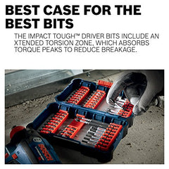 Bosch CCSV208 8Piece Impact Tough Phillips, Square & Torx 2 in. Power Bits with Clip for Custom Case System