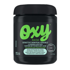 Oxy Sensitive Skin Cleansing Acne Pads - Clinically Proven Salicylic Acid (0.5%) – Gentle Formula to Help Treat and Prevent Breakouts - Enhanced Moisturizers - Unscented - Dermatologist Tested
