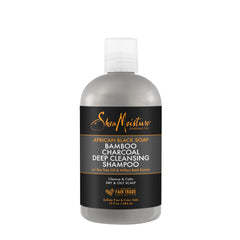 Shea Moisture African Black Soap Deep Cleansing Shampoo for dry scalp and hair Charcoal with Tea Tree Oil & Willow Bark Extract 384 ml