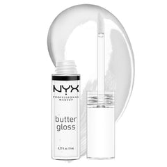 NYX PROFESSIONAL MAKEUP Butter Gloss, Lip Gloss, Non-Sticky - Sugar Glass (Clear)