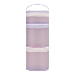 Whiskware Stackable Snack Containers for Kids and Toddlers, 3 Stackable Snack Cups for School or Travel, Purple/Purple/Light Purple, 2 1/3 Cup