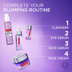 L’Oréal Paris 2.5% Hyaluronic Acid & Caffeine Plumping Eye Serum, Brightens Look of Dark Circles, Reduces Look of Crow's Feet & Wrinkles, Revitalift, For All Skin Tones & Types, Fragrance Free, 20ml