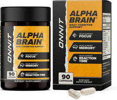 ONNIT Alpha Brain (R) Nootropic Brain Supplement for Men and Women, IGEN(TM) Non-GMO Tested, Memory, Mental Clarity, Cognitive Support and Focus Capsules with L-Theanine and Vitamin B6, 90 Count