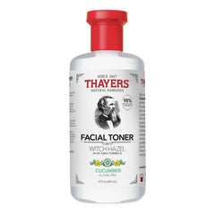 THAYERS Alcohol-Free, Hydrating Cucumber Witch Hazel Facial Toner with Aloe Vera Formula, Vegan, Dermatologist Tested and Recommended, 12 Oz (Packaging May Vary)