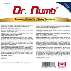 DR. NUMB 5% Lidocaine Topical Anesthetic Tattoo Numbing Cream - 10g || Vitamin E Combined for Pain Relieves of Itching, Burning & Hemorrhoid Treatment (1)