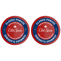 Old Spice Hair Styling Pomade for Men, Medium Hold No Shine, 126 g Total (2 Count of 63 g Each)