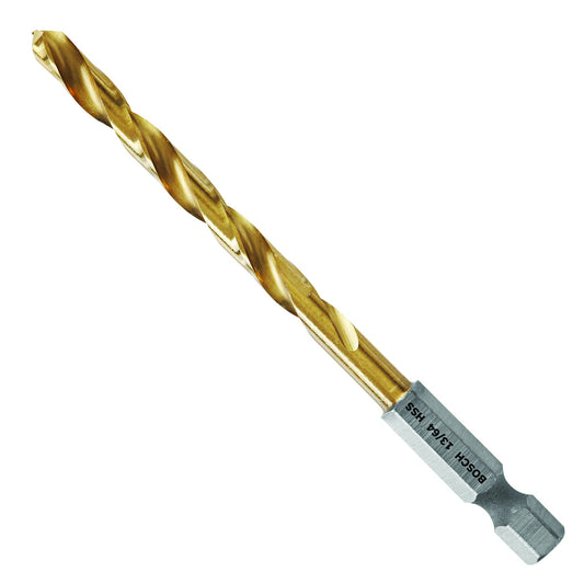 Bosch TI2140IM 13/64-inch Impact Tough Titanium Drill Bit,