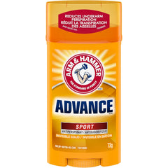 Arm & Hammer Advance Invisible Solid Antiperspirant Deodorant Stick, Sport, Powered by Baking Soda, 48H Protection, 73g