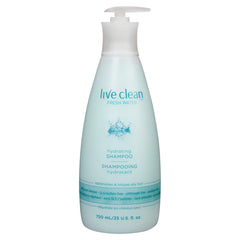 Live Clean Shampoo, Hydrating Fresh Water, 750 mL