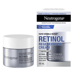 Neutrogena Anti Aging Retinol Face Cream with Hyaluronic Acid, Rapid Wrinkle Repair Regenerating Moisturizer, Fragrance Free, Paraben Free, Oil Free, 48mL