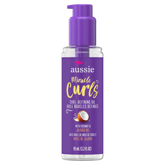 Aussie Miracle Curls, Curl-Defining Oil Hair Treatment with Jojoba Oil, 95 mL