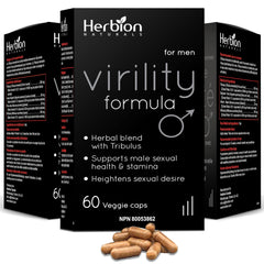 Herbion Naturals Virility Formula - Better Energy, Strength and Stamina, (Pack of 3) 180 Counts