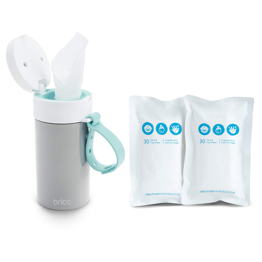 Brica Clean-to-Go Wipes Starter Pack
