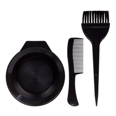 Bodico 3-Piece Hair Coloring Set, Dye Kit with Dyeing Brush, Coloring Comb, and Mixing Bowl, Perfect for Hair Dye and Henna Treatments, Black