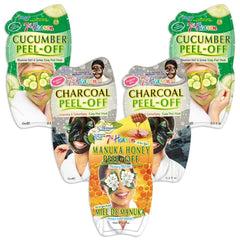 7th Heaven Facial Masks – Variety Pack Includes Charcoal, Cucumber, and Manuka Honey Peel Off Face Masks (5-Pack)