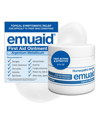 emuaid Ointment for Eczema and Psoriasis Relief, Reduces Itching, Pain, Swelling, Regular Strength Treatment for 100+ Skin Conditions, Steroid and Chemical-Free, Suitable for All Ages, 2oz