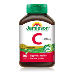Jamieson Vitamin C 1,000 mg Timed Release Caplets, 100 Count (Pack of 1)
