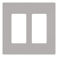 Lutron Claro 2 Gang Decorator/Rocker Wallplate, Gloss | CW-2-GR | Gray