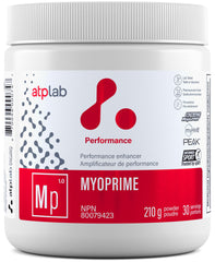 ATP LAB - Myoprime 210g Powder, 30-Servings - Non-GMO & Gluten-Free - Organic Raspberry Flavour - Helps Increase Physical Performance During Intensive Exercise - Athletic Support - Workout Supplement