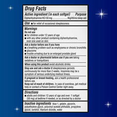 Unisom SleepGels, Nighttime Sleep-aid, Diphenhydramine HCI 50 mg, 32 SoftGels