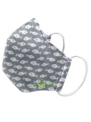 iPlay by Green Sprouts Reusable Face Mask-Gray Fish-Child, Grey Fish (Kids)