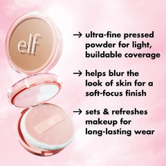 e.l.f. Halo Glow Powder Filter, Ultra-fine Finishing Powder, Smooths The Look of Pores & Fine Lines, Creates A Soft-Focus Glow, Vegan & Cruelty-Free, Rich Warm
