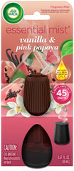 Airwick Essential Mist Fragrance Oil Diffuser Refill, Vanilla & Pink Papaya, Infused with Real Essential Oils (1x20 mL)