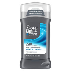 Dove Men+Care Aluminum Free Deodorant Stick, with 1/4 Moisturizing Cream, for 72H Odour Protection, Clean Comfort, 85 g