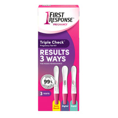 First Response Triple Check - Pregnancy Test Kit - Test 3 Ways- Over 99% Accurate - Analog (2 Count) - Digital (1 Count) - 3 Tests