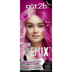 Got2b Color Remix, Customizable Semi-Permanent Hair Colour, Shocking Pink 093, 1 Pack/50 ml, Vegan Formula, Lasts up to 15 Washes