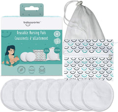 Baby Works Reusable Nursing Pads with Wet Bag & Laundry Bag