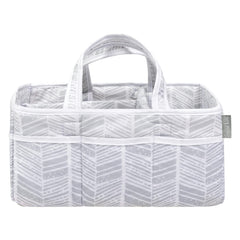 Trend Lab Herringbone Storage Caddy Diaper Organizer for Baby Nursery and Changing Table Accessories, 12 in x 6 in x 8 in