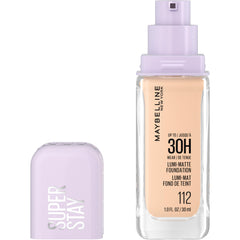 Maybelline New York Super Stay Lumi Matte Foundation, Up to 30H Wear, Luminous Matte, Buildable Coverage, Amino Acids, 112, 30 ml