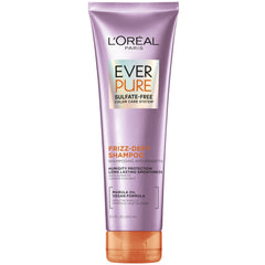 L'Oreal Paris EverPure Sulfate-Free Frizz Defy Shampoo for Smoothing Frizz-Prone, Colour-Treated Hair, With Marula Oil, 250ml