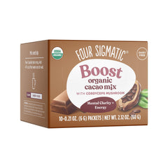Four Sigmatic Mushroom Cacao Mix| Organic Instant Cacao with Cordyceps, Ginger & Coconut | Supports Performance & Energy | Drink it or Bake with it | Vegan, Gluten-Free, Dairy-Free | 10 Count