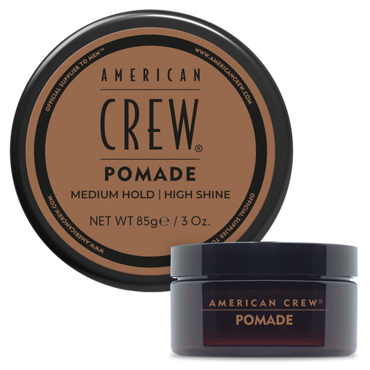American Crew Men's Hair Pomade, Like Hair Gel with Medium Hold & High Shine, 3 Oz/ 85g (Pack of 1)