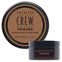 American Crew Men's Hair Pomade, Like Hair Gel with Medium Hold & High Shine, 3 Oz/ 85g (Pack of 1)