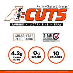 ALLMAX ACUTS Amino Energy Powder with Amino Acids Supplement, Goji Berry, 36 Servings, Caffeine, Green Coffee Extract, 2000 mg Taurine, L-Carnitine, Sugar Free, Gluten & Dye Free, Amino Acid Drink