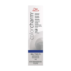 COLORCHARM Permanent Gel | Hair Color for Gray Coverage| 8A Light Ash Blonde| | 2 Fl oz.