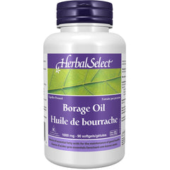 Herbal Select Borage Oil 1000mg Softgels, 90 Count