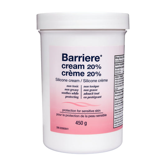 Barriere Silicone Skin Cream, Moisture Barrier Cream for Dry Skin, Eczema, Chafing, Incontinence & Adult Diaper Rash, 450g