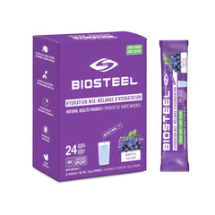 BioSteel Electrolyte Hydration Mix | Canadian Made | Grape | Zero Sugar, No Artificial Flavours | 24 Single Serving Packets
