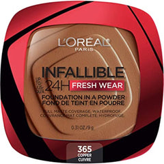 L’Oréal Paris Infallible 24h Fresh Wear Foundation In A Powder, Waterproof Matte Finish, Copper 365, 1 Count