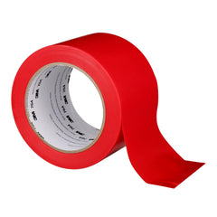 3M Vinyl Tape 764, General Purpose, 3 in x 36 yd, Red, 1 Roll, Light Traffic Floor Marking, Social Distancing, Color Coding, Safety, Bundling